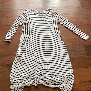 Black and white midi dress